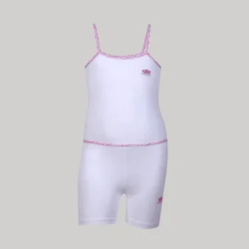 طقم بناتى هارت توب و شورت -أبيض