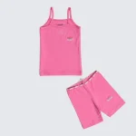 طقم بناتى هارت توب و شورت -روز