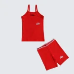 طقم بناتى هارت توب و شورت -أحمر